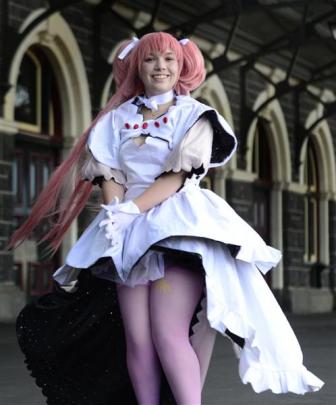 University of Otago student Shannon Jackson dresses as Madoka Kaname, a character from a Japanese...