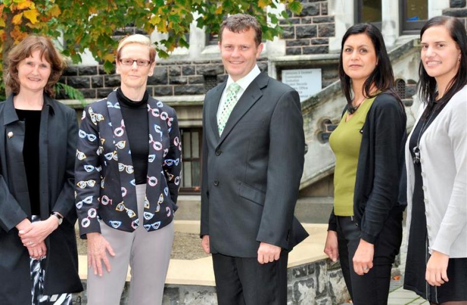 University of Otago teachers (from left) Drs Ros Whiting, Lynnette Jones, Timothy Cooper, Suzanne...