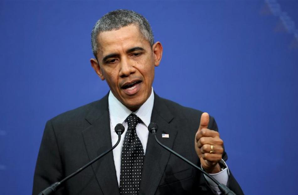 US President Barack Obama during the closing news conference of the Nuclear Security Summit in...