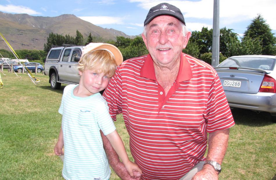 Charlie (4) and Neville Harris, both of Wanaka.