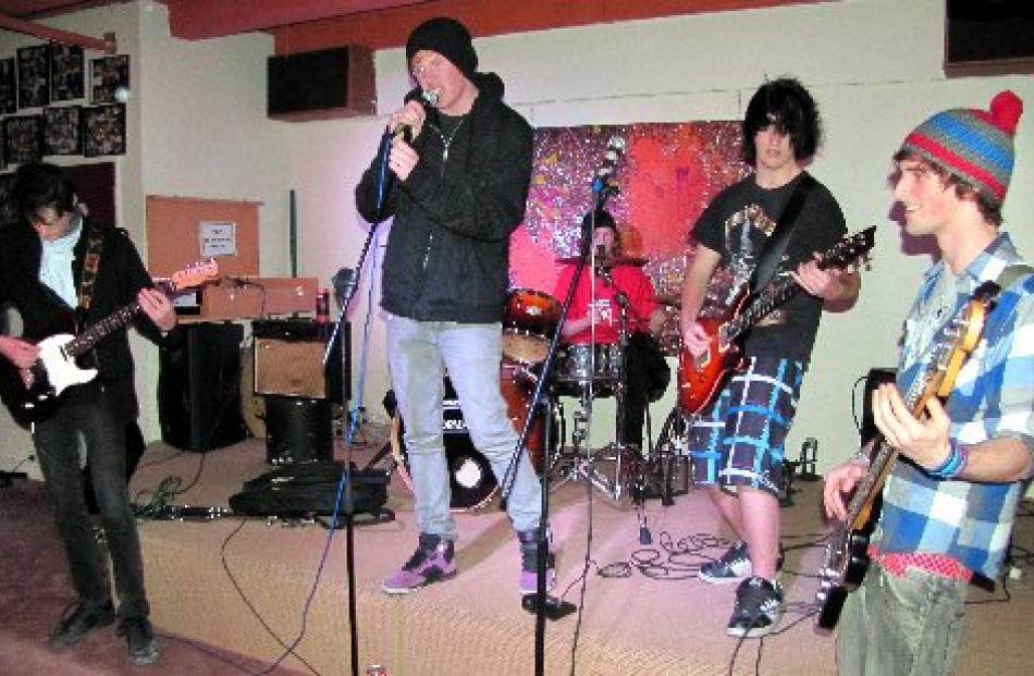 Wakatipu High School band Why We Need Darkness (from left) guitarist Jordan Soper (17), vocalist...