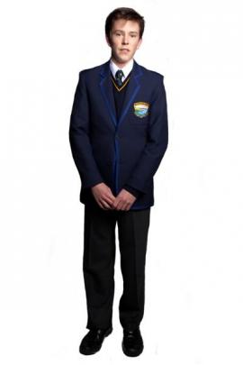 Wakatipu High School pupil Oliver Jolly wears the final version of the proposed winter uniform...