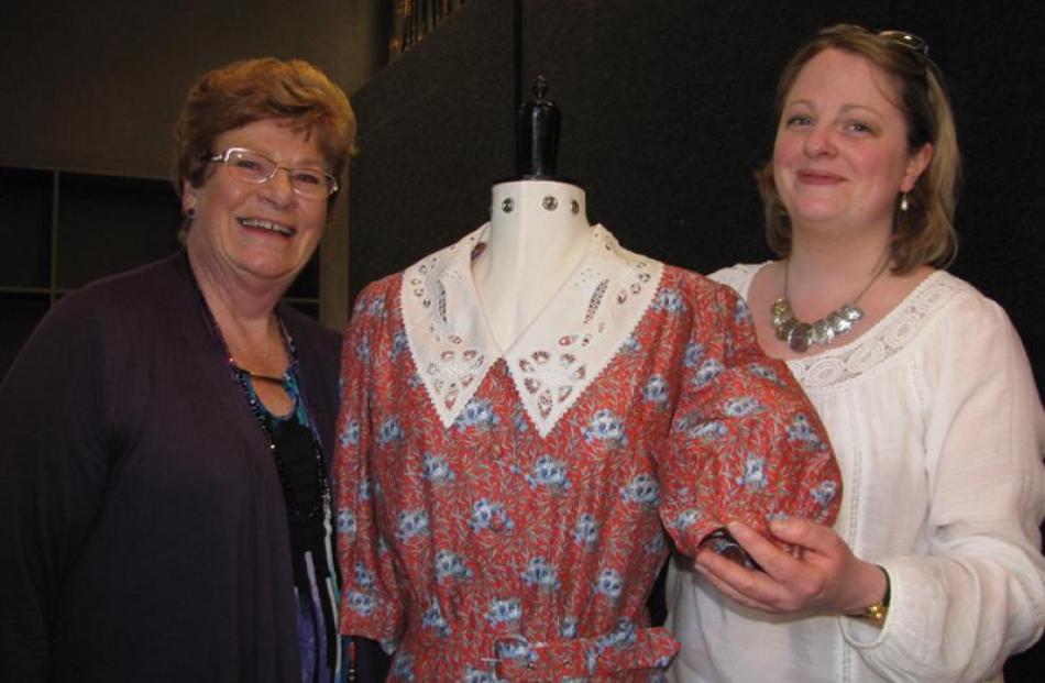 Wanaka Embroidery School organising committee chairwoman Ainslie Bannister (left), of Dunedin,...