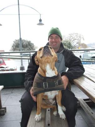 Wanaka man Ben Goldsbrough made sure his dog Kirra was wearing her winter jacket. Photos by...