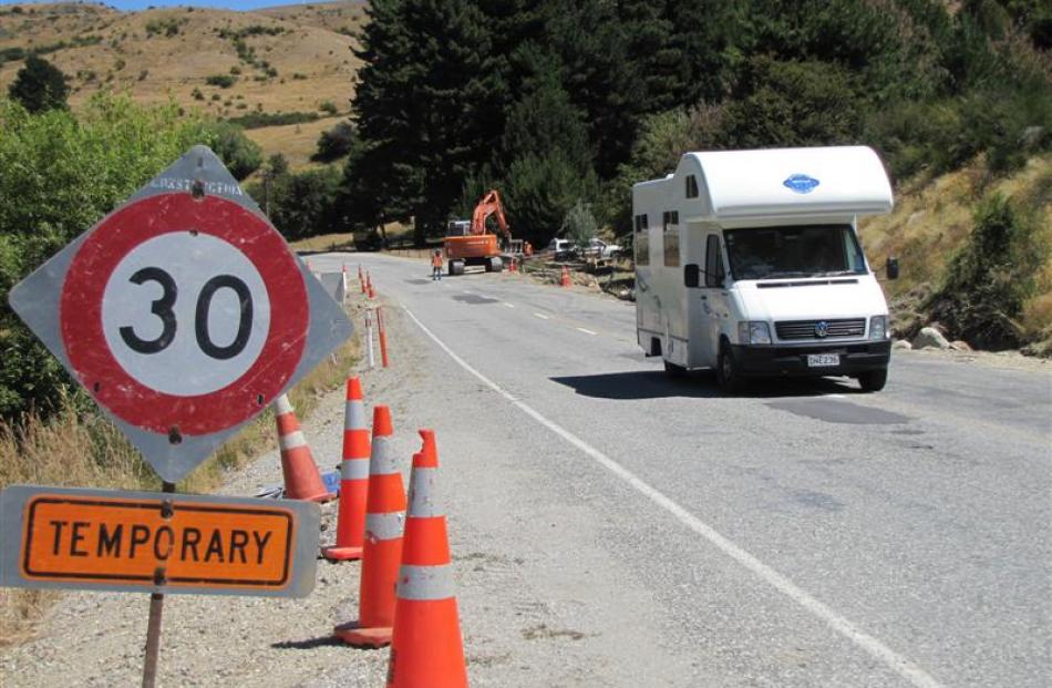 Wanaka police issued six speeding tickets in the space of two hours at roadworks on Cardrona...