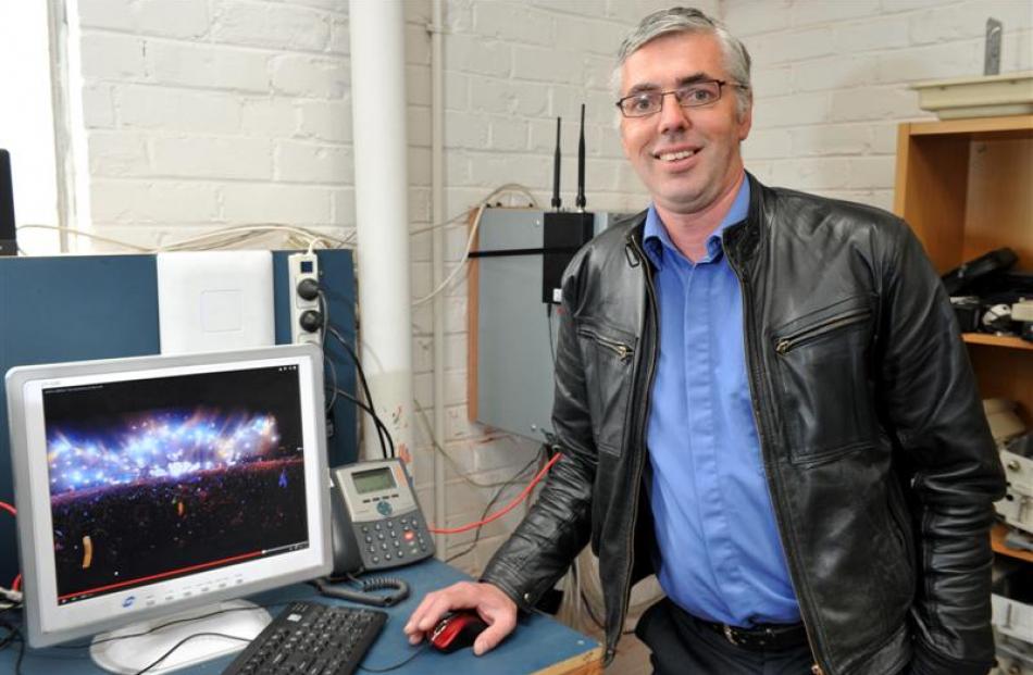 Wicked Networks managing director Stewart Fleming tests the much sought-after 1GB connections....