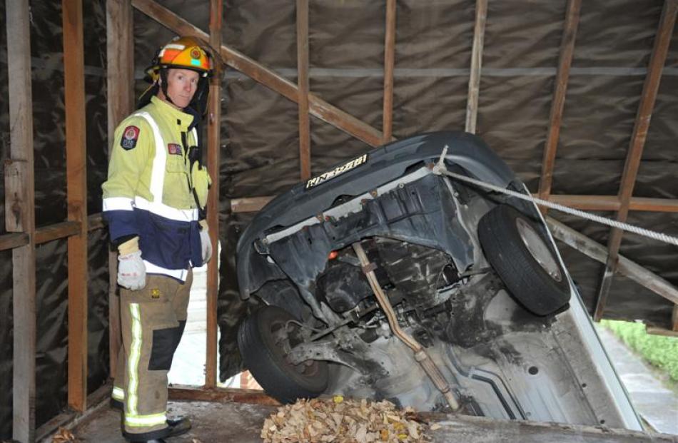 Willowbank Fire Station senior firefighter Mark McEntyre at the scene.