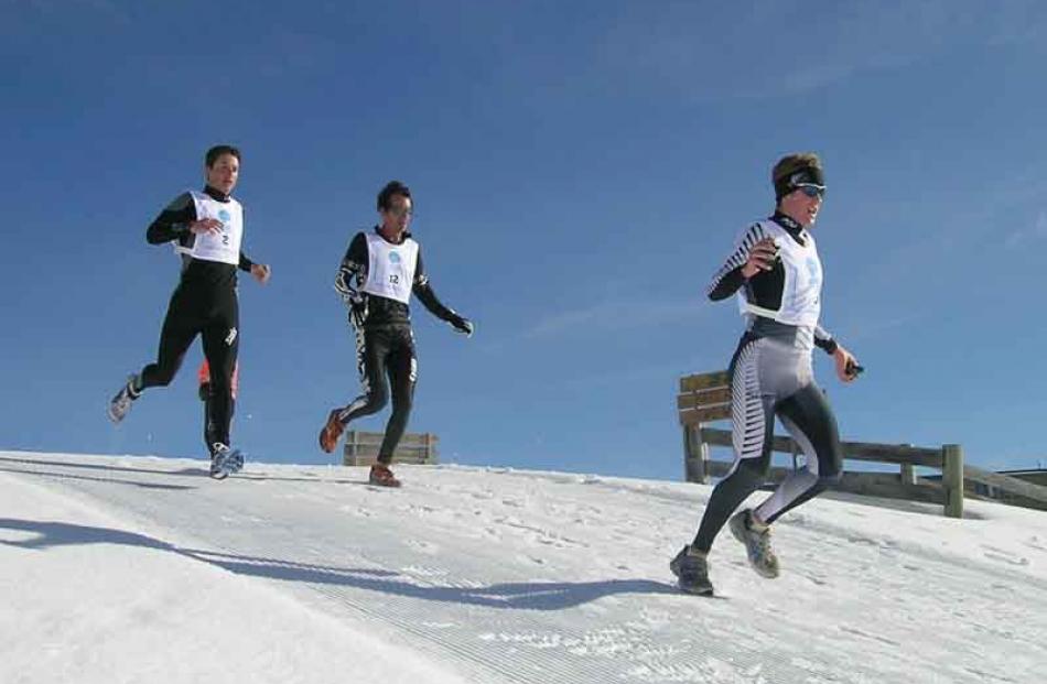Nat Anglem of NZ, Stephen Waterreus of Canada and Andy Pohl of NZ.