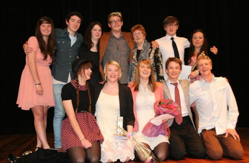 Year 13 drama  pupils at Logan Park High School in Dunedin bid farewell to teacher Denise Walsh ...