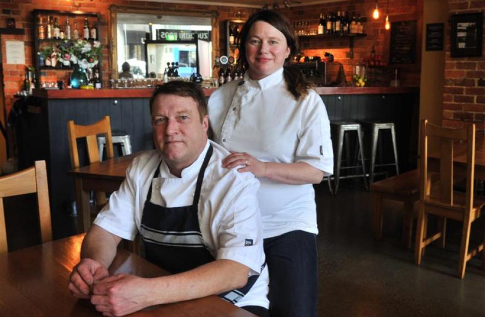Zucchini Brothers owners Roger and Rachel Smith in their Italian restaurant in the Bing Harris...