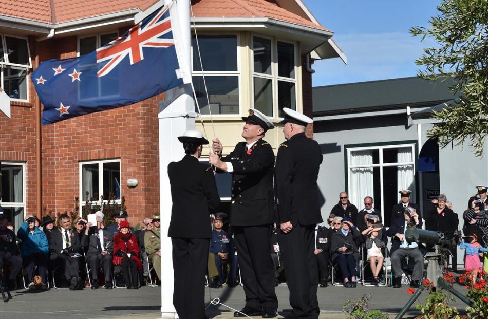 (from left) Chief Petty Officers Kim and Neil Leonard and Warrant Officer Neill Cameron from...