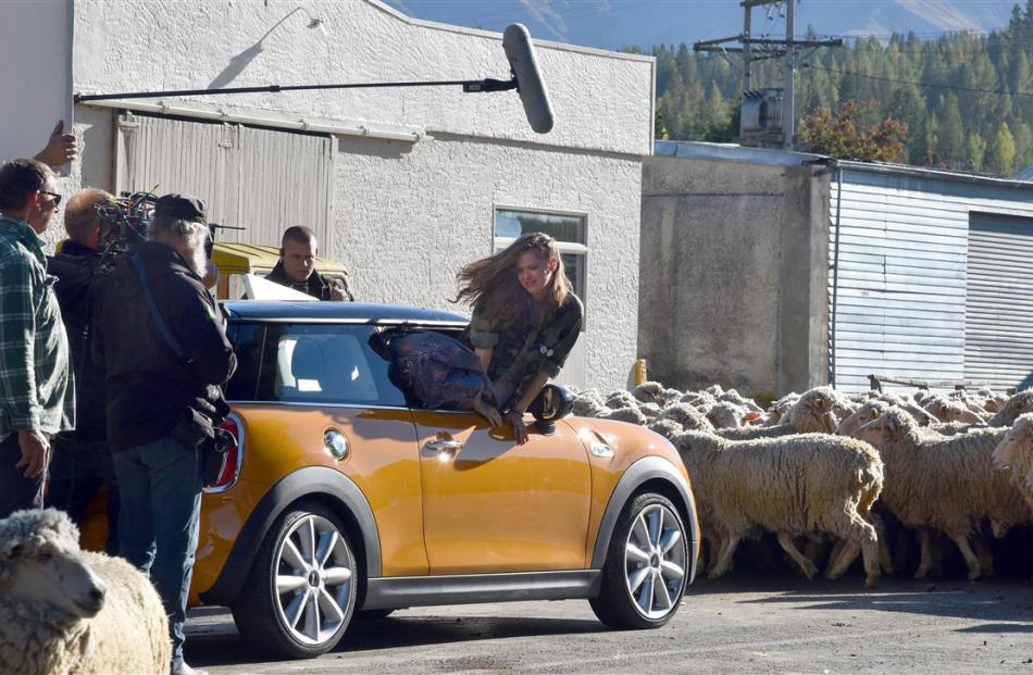 Australian actress Ashleigh Cummings performs in a scene during the filming of the  Goodbye Pork...