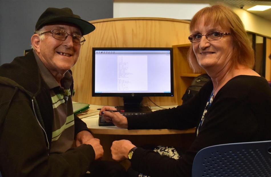 Dunedin residents Graeme and Denise Shillito learn more about their ancestors, at the Toitu Otago...