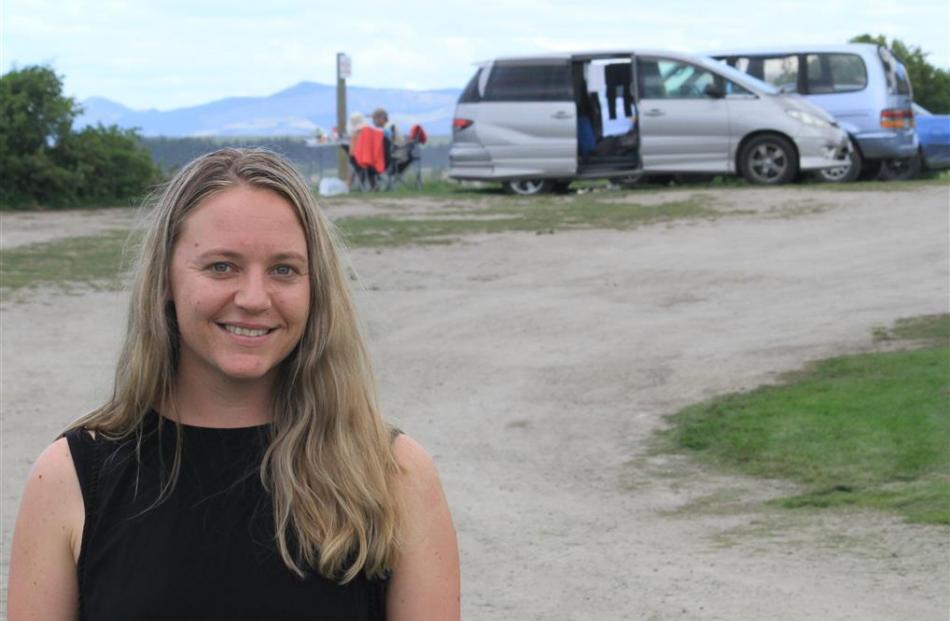 Estimated 12,000 at Campbells  BayWaitaki district councillor Melanie Tavendale visits  Campbells...