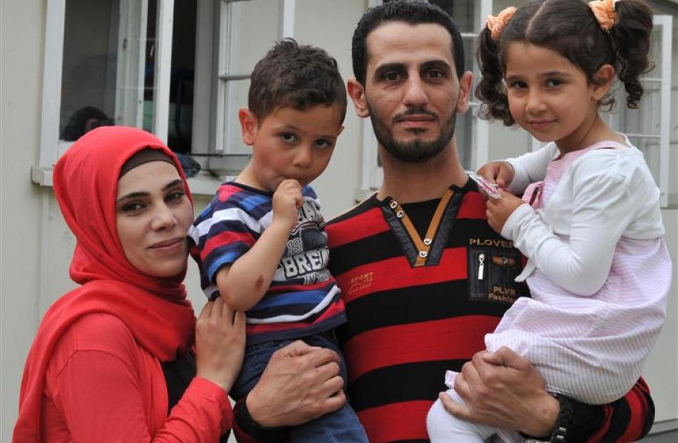 Excited to be coming to Dunedin are the Zetwn family (from left) Walaa, Abdulaziz, Mohammad and...