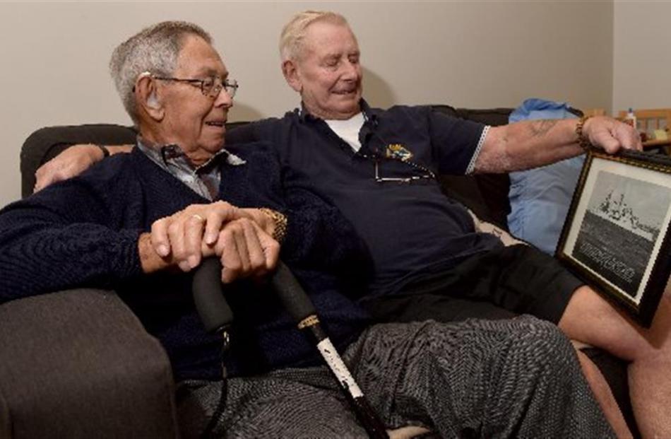 Korean War Veterans’ Association president Ted Chirnside (left) and member Ken Wright share...