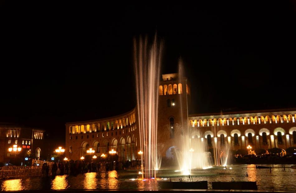 Republic Square, the heart of the city, at night. PHOTOS: SANDIP HOR