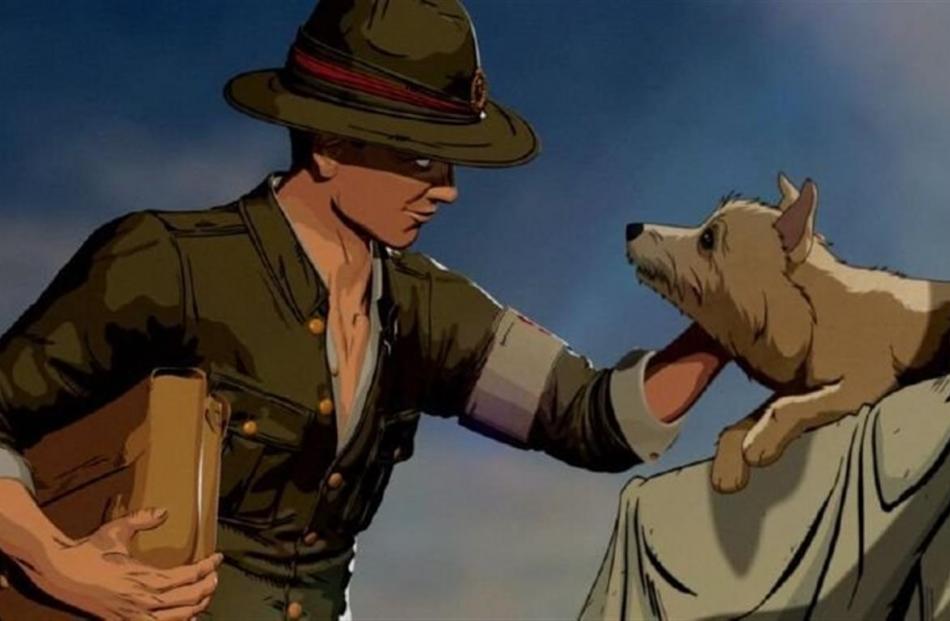 Screenshots of the graphic novel-like imagery used in the feature documentary 25 April to be...