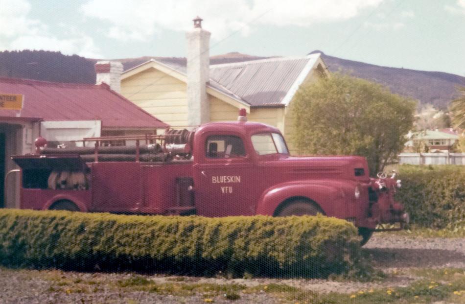 The 1940s Ford ‘‘Jailbar’’ when it was a fire engine for the Blueskin Volunteer Fire Unit in...