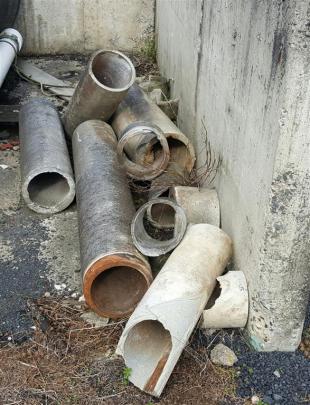 The asbestos pipes. Photo: Gregor Richardson