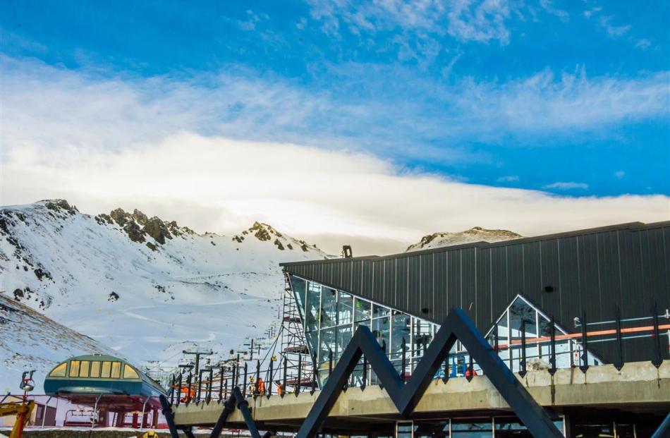 The Remarkables’ $23 million base building, pictured last June near the start of the 2015 ski...