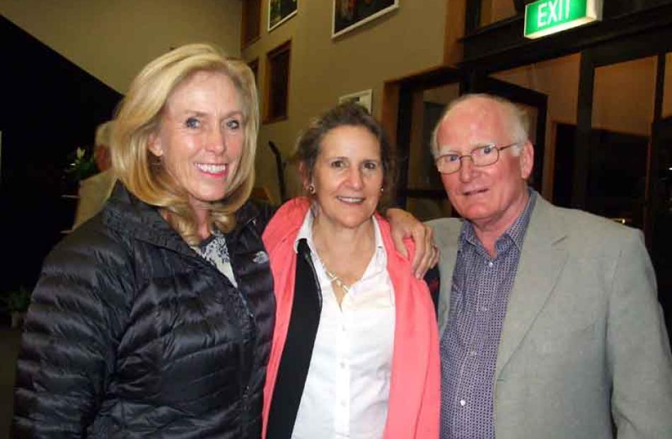 Dr Julie Inglis of Alexandra, Anne Salmond and Mike Berridge both of Wanaka.