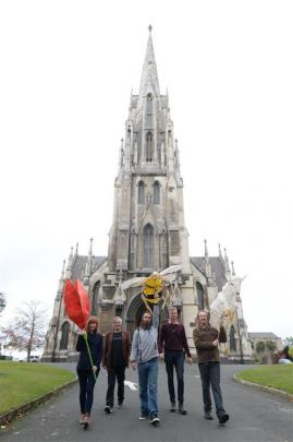 Dunedin Midwinter Carnival (from left) publicity manager Dallas Synnott, trustee Scott Muir,...