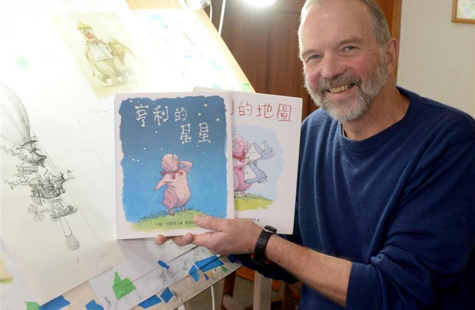 Dunedin illustrator and author David Elliot is pleased after two of his books about a pig called...