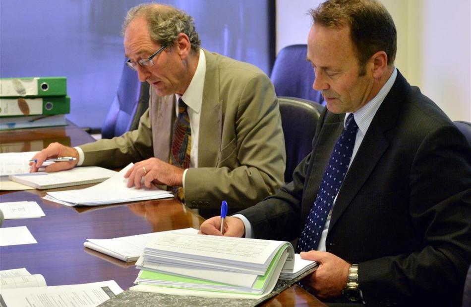 Independent commissioners hearings panel chairman David Collins (left) and deputy chairman Gary...