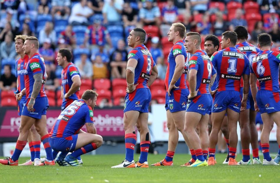 It was a tough day for the Newcastle Knights. Photo: Getty Images