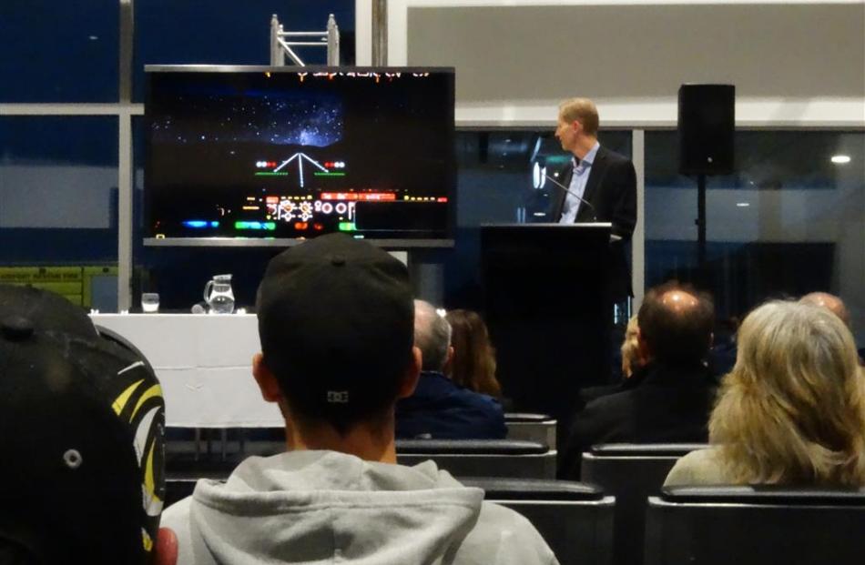 Queenstown Airport Corporation acting chief executive Mark Edghill runs through part of the...