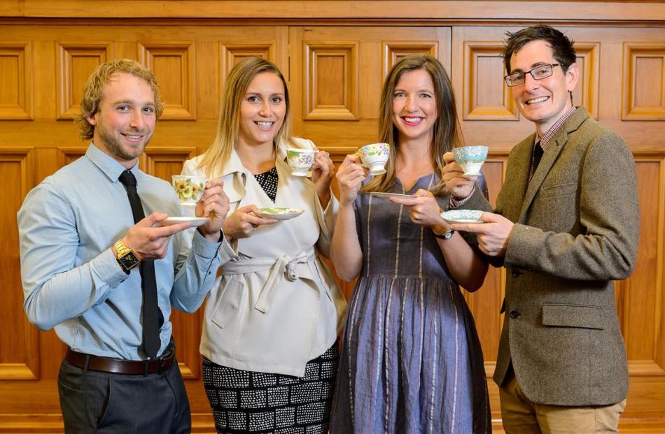 University of Otago Freemasons Scholars (from left) Conrad Goodhew, Shannon Tumataroa, Anna...