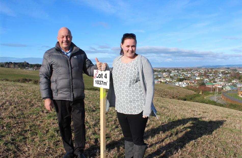 Clutha Mayor Bryan Cadogan and Clutha District Council administrative assistant Hayley Whale,...