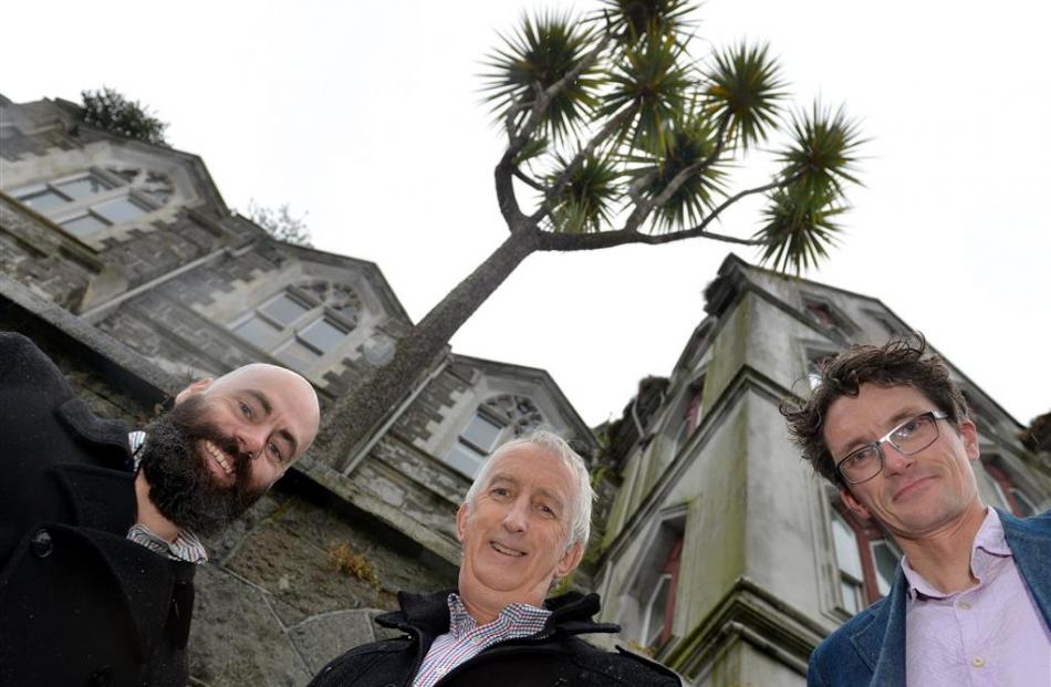 Gathered at Dunedin’s Dominican Priory, which has funding for a new roof, are (from left) Dunedin...