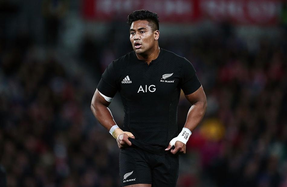 Julian Savea during the All Blacks' third test against Wales. Photo; Getty Images