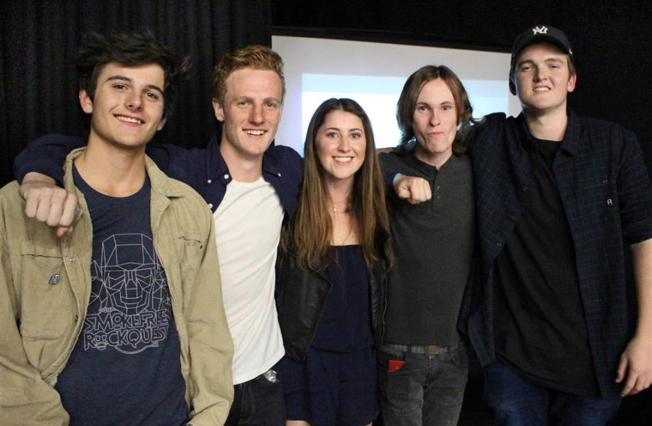 Members of  Smokefreerockquest Central Otago regional final-winning band Kairos  (from left)...
