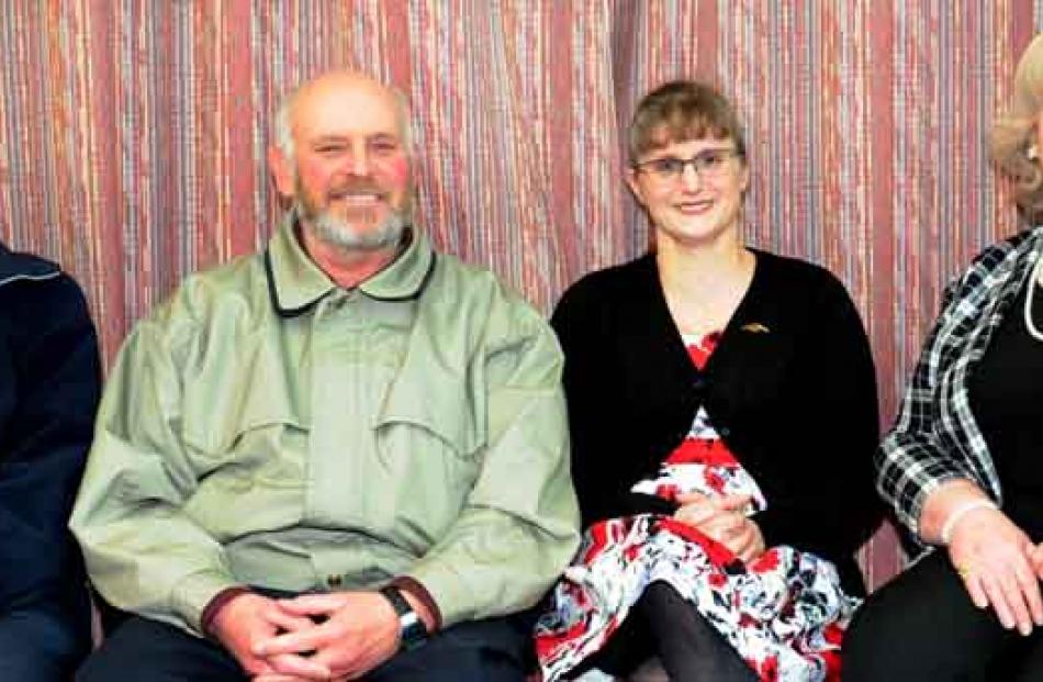 Ray Beardsmore of Woodside, Kevin Phillips and Jenny  Newstead, both of Mosgiel, and Eve...