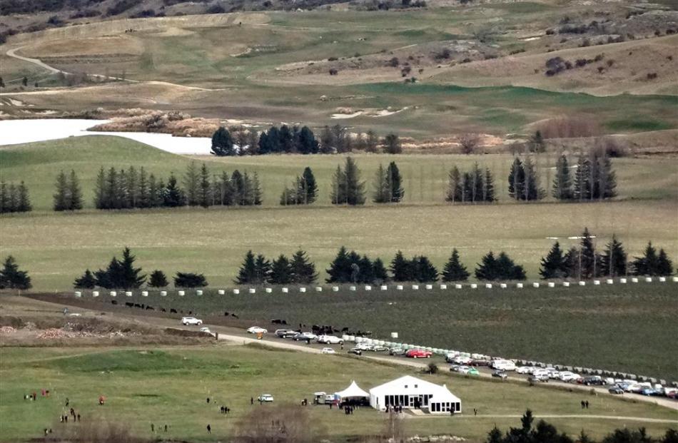 Saturday’s Hanley’s Farm open day, as seen from The Remarkables ski area access road. Photo by...