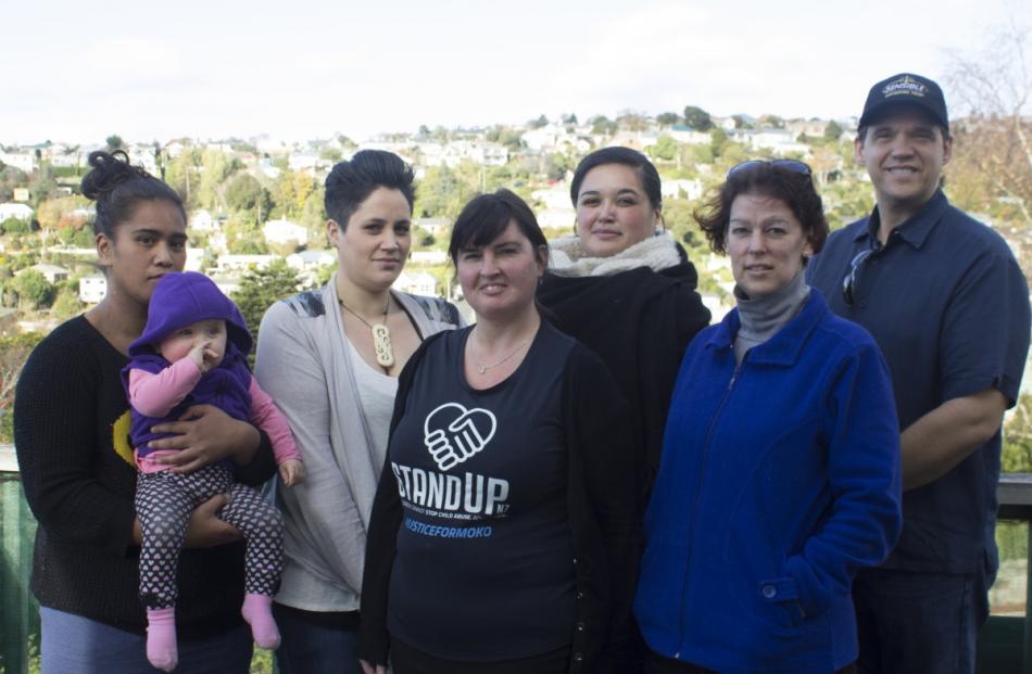 The Dunedin Team of the Sensible Sentencing Trust (from left) Morgan Grant and daughter Dene (9...