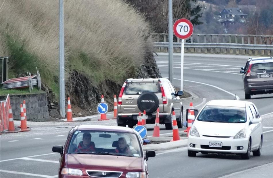 Unfinished work along Queenstown's Frankton Rd, near Larch Hill Pl. Photo by David Williams.