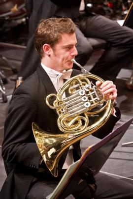 French horn player Samuel Jacobs visits Dunedin with the New Zealand Symphony Orchestra tonight....