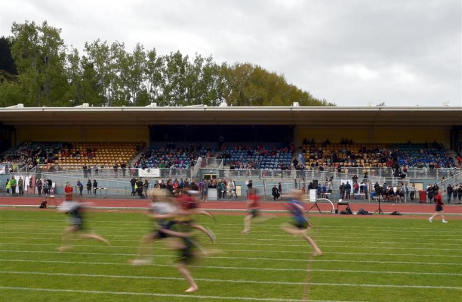 A race at the Dunedin North Zone sports at the Caledonian Ground last Thursday. Photo by Gregor...