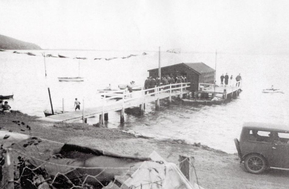 The Hoopers Inlet boat shed photographed in the 1930s. Photo: Supplied