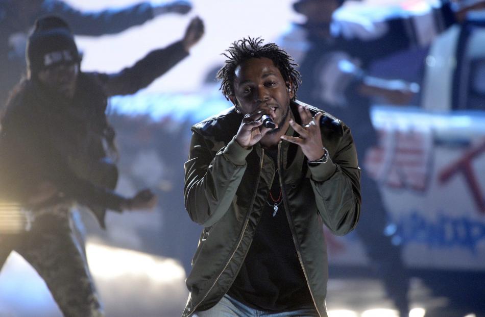 Kendrick Lamar performs. Photo: Reuters