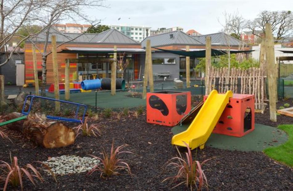 The playground and outdoor area.