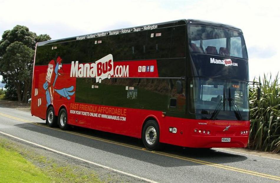 ManaBus says its double-deckers are a faster, environmentally-friendly alternative to air travel.