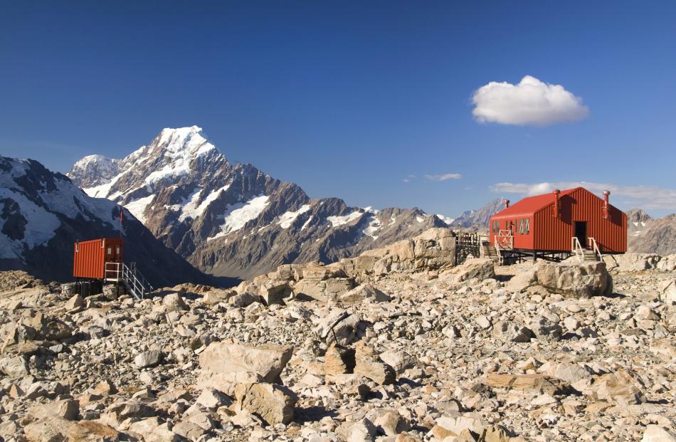 Mueller Hut is a Meccano fantasy with matching detatched toilet.