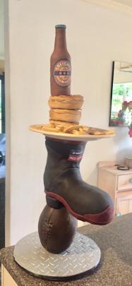 Creative cake artist Kathryn Wright of Te Anau spent hours creating this dis play ``Southern Man''. Photo: Supplied