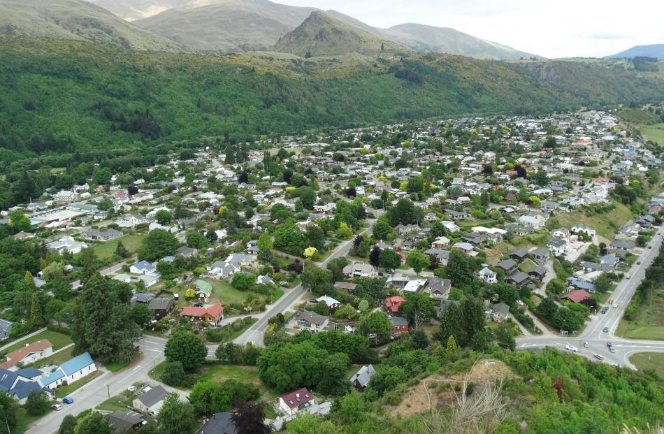 Arrowtown as pictured from Feehly Hill. Photo: Guy Williams