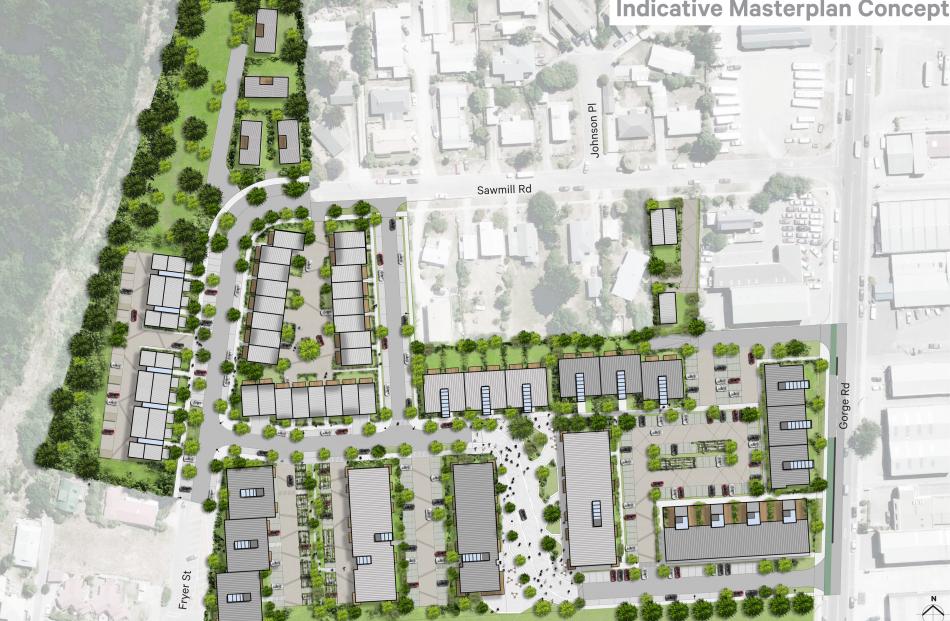 An artist's impression of the new housing development on the former Wakatipu High School site in...